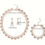 3-Piece Korean Pearl Jewelry Set (Necklace, Bracelet & Earrings - Image 4