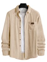Men's Classic Corduroy Shirt Jacket with Dual Pockets - Image 6