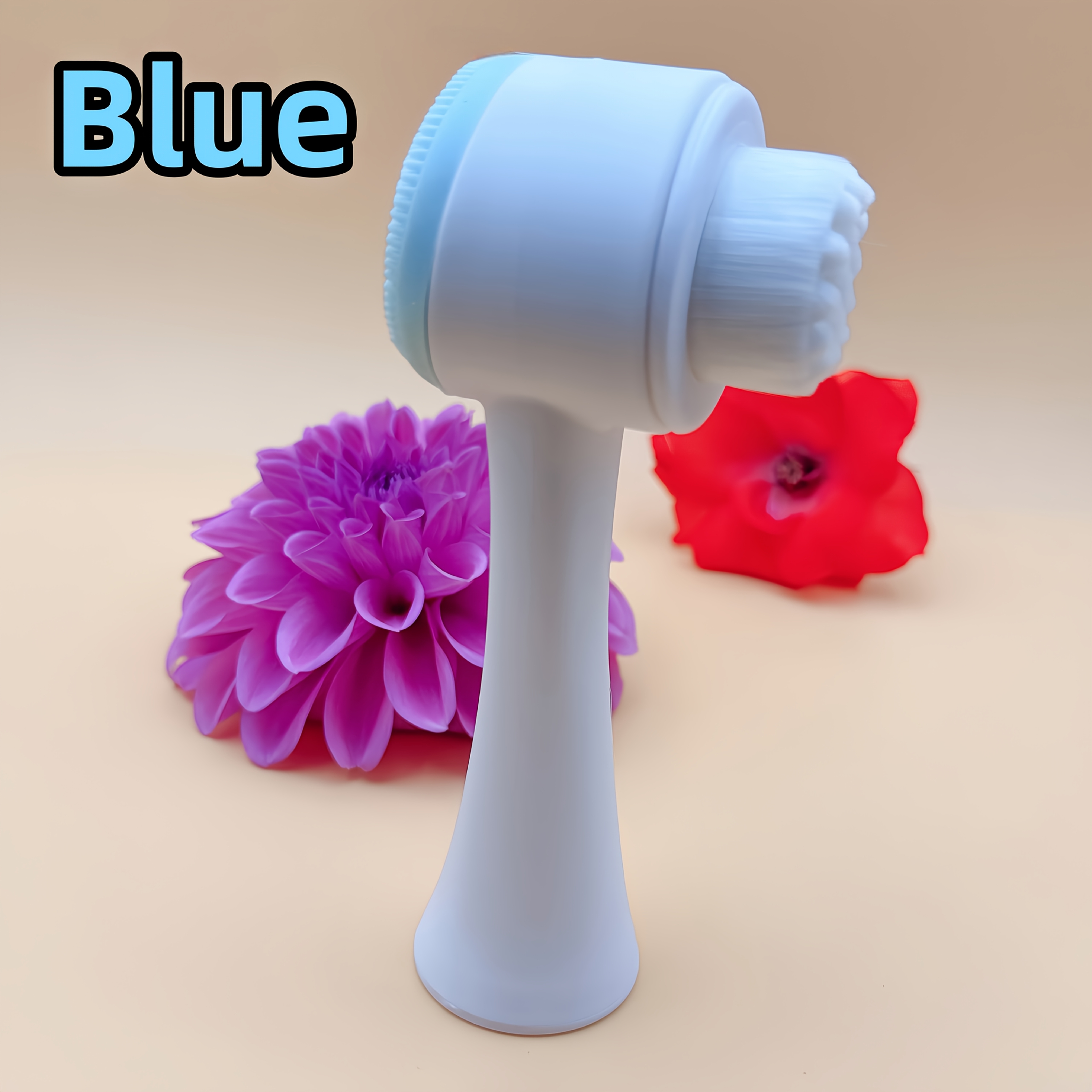 3D Facial Cleansing Brush with Dual Sides, Handheld Exfoliating Scrubber for The Face, Ideal for And Massage, Featuring Soft Hair And Cleanser - Image 6