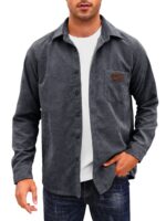 Men's Classic Corduroy Shirt Jacket with Dual Pockets - Image 5