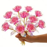 11pcs Everlasting Crystal Rose Bouquet - Image 2