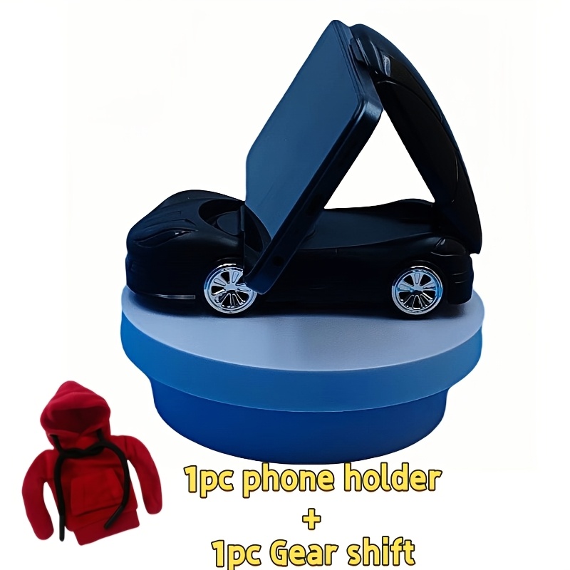 Car Model Phone Holder Set(1pc Phone Holder+1pc Shift Gears), Foldable Car Dashboard Phone Holder, 360 ° Rotating Universal Phone Holder, Car Accessories - Image 8