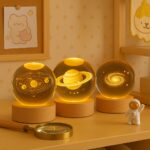 3D Galaxy Crystal Ball Night Lamp with Warm LED Base - Image 7