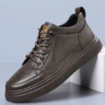 Men's Mid-Top Textured Chunky Sneakers" - Image 7