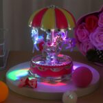 TOYANDONA Luxury Carousel Music Box – LED Lights & Rotating Horses - Image 3