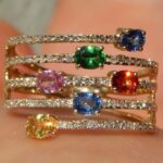 Creative Hollow Wide Band Ring – Colorful Shiny Cubic Zirconia - Image 2