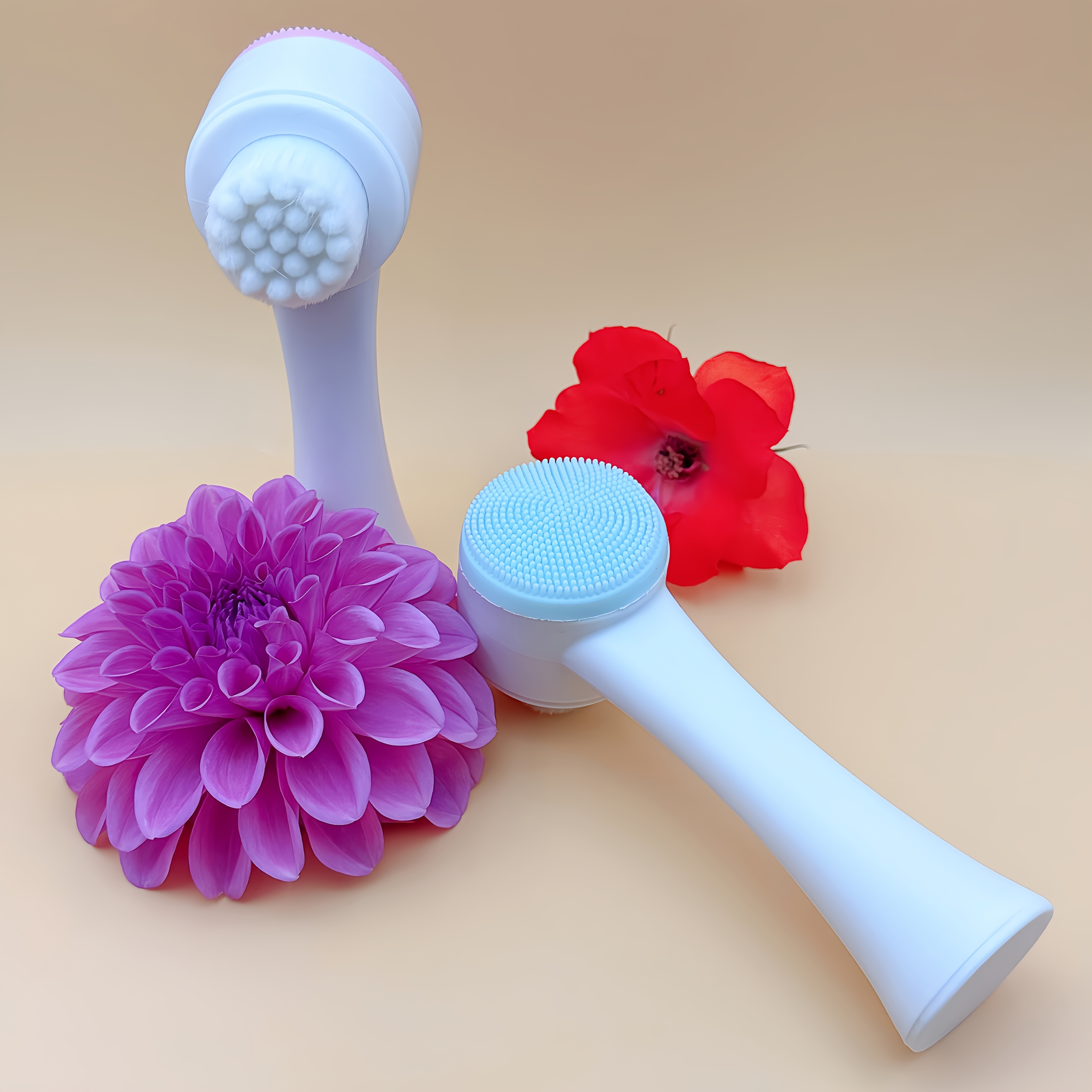 3D Facial Cleansing Brush with Dual Sides, Handheld Exfoliating Scrubber for The Face, Ideal for And Massage, Featuring Soft Hair And Cleanser - Image 10