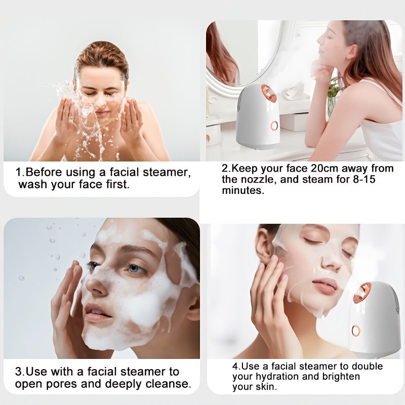 Facial Beauty Device Steam Facial | Ideal for Dry Skin Home SPA | Perfect Gift for Facial And Nose Care, Suitable for Both Men And Women | Great Choice for Home Use, Christmas And New Year Gift, Valentine's Day Present - Image 9