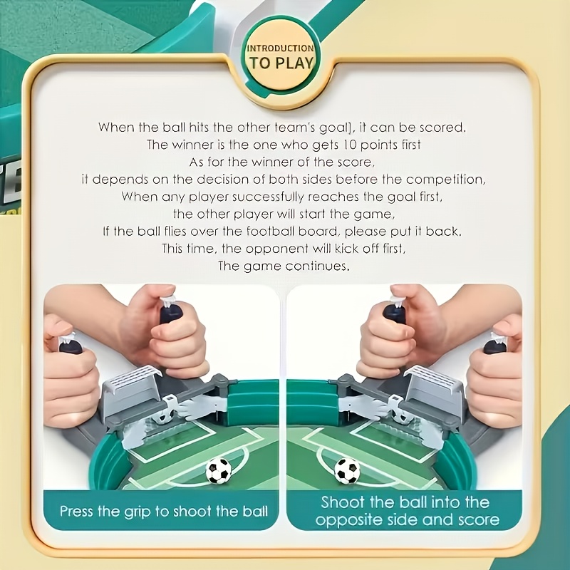 Kids' Portable Table Football Game Set, Parent-Child Versus Football Toy, 2-Player Competitive Puzzle Table Game, Durable PP Material, Independent Tabletop Design, Indoor Family Game, Kids' Party Toy, Christmas, Thanksgiving Gift, Soccer Board Game - Image 10