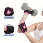 1 Pair of Gloves + 1 Random Color Sports Headband, Half-Finger Fitness Training Gloves, Cycling Gloves Suitable for Both Men And Women