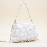 Elegant Rose Flower Evening Bag - Image 4