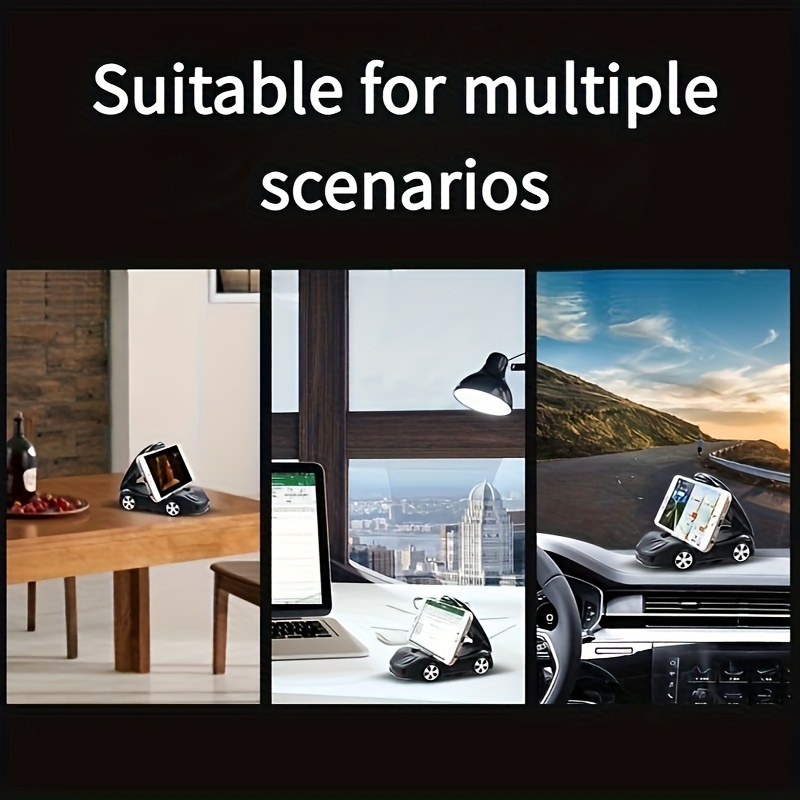 Car Model Phone Holder Set(1pc Phone Holder+1pc Shift Gears), Foldable Car Dashboard Phone Holder, 360 ° Rotating Universal Phone Holder, Car Accessories - Image 4