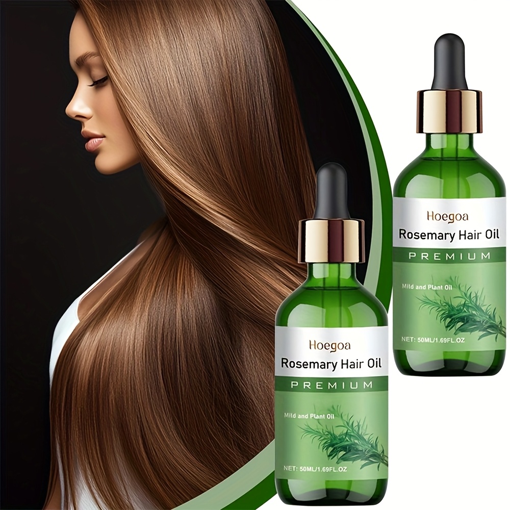 1/2pcs Rosemary Oil Hair Oil - Moisturizing & Nourishing Hair, Dry And Split Hair And Restore Hair to Softness And Luster, Easy to Use, Quickly Absorbed, And Non-Greasy for Holiday Birthday Gifts, 50Ml/1.69Fl.Oz - Image 5
