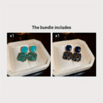 Sparkling Glass Square Pendant Earrings – Japanese-Korean Style - Image 14