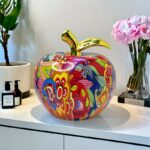 Modern Resin Apple Sculpture - Image 2