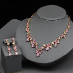 3-Piece Rhinestone Water Drop & Clover Jewelry Set - Image 6