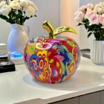 Modern Resin Apple Sculpture - Image 7