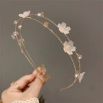 Set of 2 Minimalist Floral Hairbands - Image 2