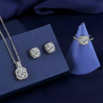 4pcs Fashionable Minimalist Jewelry Set – Necklace, Earrings & Rings - Image 4
