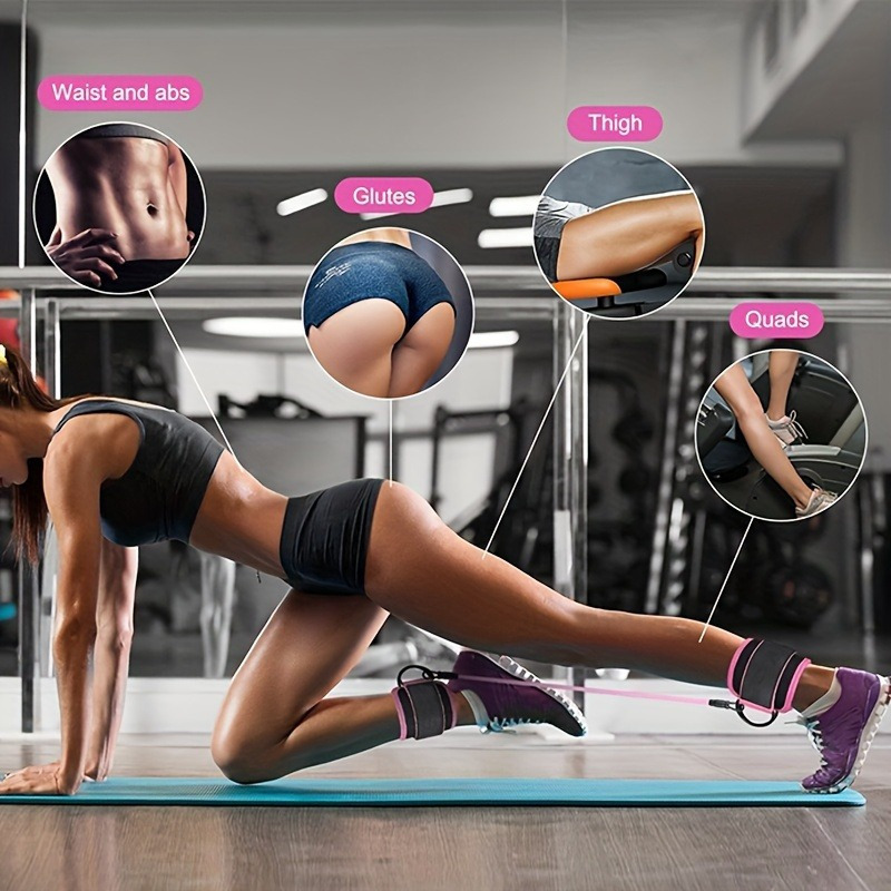 ankle resistance bands, ankle straps with cuffs for exercise, used for leg and hip training - Image 3