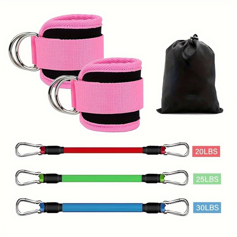 ankle resistance bands, ankle straps with cuffs for exercise, used for leg and hip training - Image 2