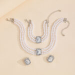 Luxury Multi-Strand Green Gemstone Necklace & Bracelet Set - Image 10