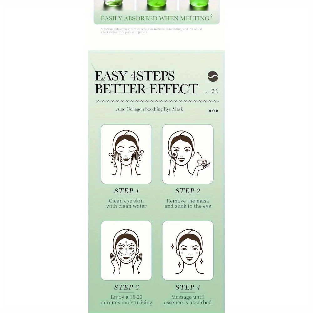 Aloe & Collagen Crystal Eye Mask - Hypoallergenic, Firming Moisturizing Care for All Skin Types - Image 9