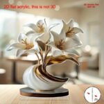 Minimalist 2D Flat Lily Vase - Image 5