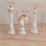 3pcs Luxury Golden & Black Chess Set - Image 12