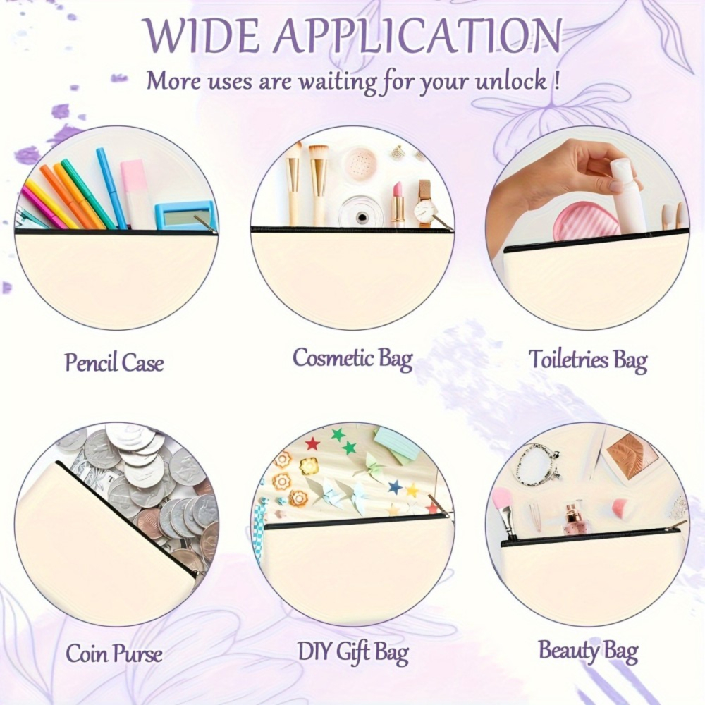 A Single Portable Bag Featuring a Golden Palette, Brushes, Lipstick, Eyeshadow, Foundation, Blush, And Setting Powder Design. It'S Lightweight, Foldable, Zippered, And Makes a Perfect Gift for Makeup Lovers with Its 2D Flat Print - Image 4