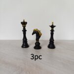 3pcs Luxury Golden & Black Chess Set - Image 5