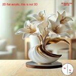 Minimalist 2D Flat Lily Vase - Image 2