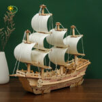 Handcrafted 3D Wooden Ship Puzzle – DIY Art & Craft Kit - Image 7