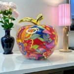 Modern Resin Apple Sculpture - Image 6