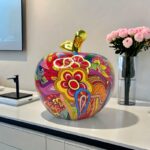 Modern Resin Apple Sculpture - Image 5