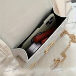 Checkered Chain Crossbody & Handheld Square Bag - Image 6