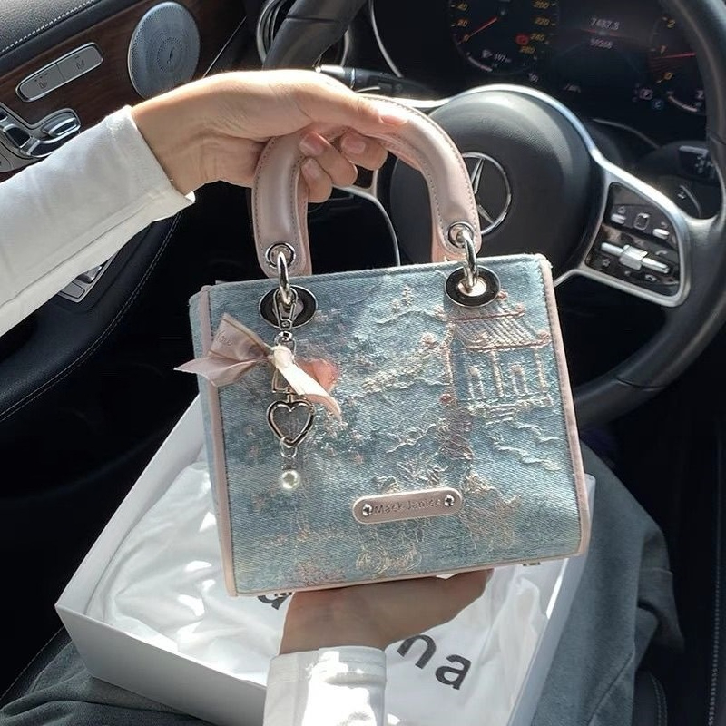 Hot Selling Chinese Color Block Inspired Women's Bag with Elegant Design, Multifunctional Handbag, Fashionable Color Block Splicing, Large Capacity Mobile Phone Cosmetics Storage Bag, Portable Multifunctional Daily Storage Bag - Image 5