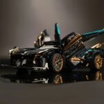 Limited Edition Black & Gold Supercar – DIY Mechanical Building Set - Image 2