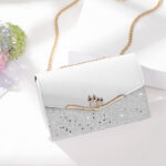 Chic Lattice Mini Crossbody Bag with Chain Strap - Image 4