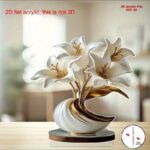 Minimalist 2D Flat Lily Vase - Image 4
