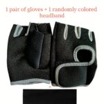 Half-Finger Fitness Gloves with Free Headband - Image 17