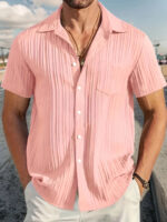 Men's Premium Classic Short Sleeve Casual Shirt - Image 5