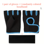 Half-Finger Fitness Gloves with Free Headband - Image 19