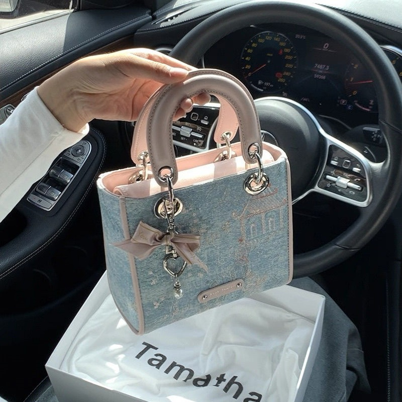 Hot Selling Chinese Color Block Inspired Women's Bag with Elegant Design, Multifunctional Handbag, Fashionable Color Block Splicing, Large Capacity Mobile Phone Cosmetics Storage Bag, Portable Multifunctional Daily Storage Bag - Image 6