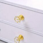 White Wooden Makeup Organizer with Mirror - Image 4