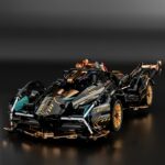 [Supercar Model Set] Limited Edition Supercar Model Set, Sleek Black and Golden Color Scheme, DIY Mechanical Assembly, High-Quality ABS Plastic, Stackable Vehicle Set, Suitable for Ages 6+, Building Block Set, Model Making, Boys' Car Toy