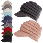 Women’s Ponytail Beanie Tail Hat – Winter Warm Non-Slip Knit Messy Bun Visor Cap for Women | Sufiyana Store - Image 9