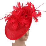 Horse Racing Festival Top Hat Hair Accessory – Aristocratic Ladies Feather Fascinator Hairpin | Sufiyana Store - Image 9