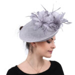Horse Racing Festival Top Hat Hair Accessory – Aristocratic Ladies Feather Fascinator Hairpin | Sufiyana Store