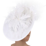 Horse Racing Festival Top Hat Hair Accessory – Aristocratic Ladies Feather Fascinator Hairpin | Sufiyana Store - Image 3